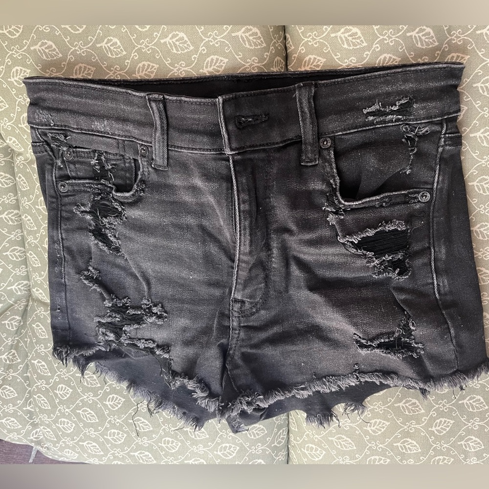 American Eagle Black next level stretch shorts size 6 worn a couple times